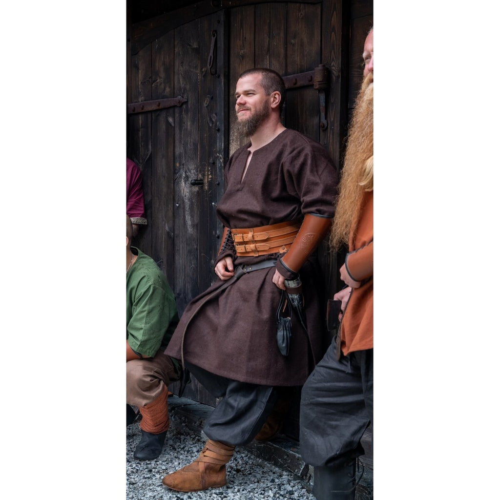Image produit Tunique viking médiévale en laine Olvisson marron