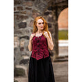 Image produit Gilet corseté médiéval Selma rouge