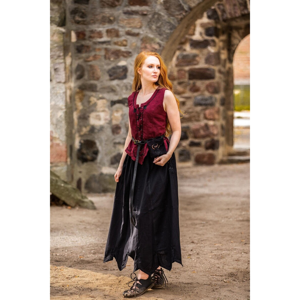 Image produit Gilet corseté médiéval Selma rouge