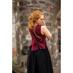 Image produit Gilet corseté médiéval Selma rouge