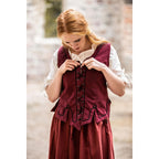 Image produit Gilet corseté médiéval Selma rouge