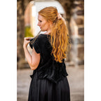 Image produit Gilet corset médiéval en velours Adrienne noir