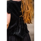 Image produit Gilet corset médiéval en velours Adrienne noir