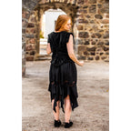 Image produit Gilet corset médiéval en velours Adrienne noir