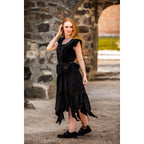 Image produit Gilet corset médiéval en velours Adrienne noir