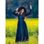 Image produit Robe médiévale Medusa noir-bleu