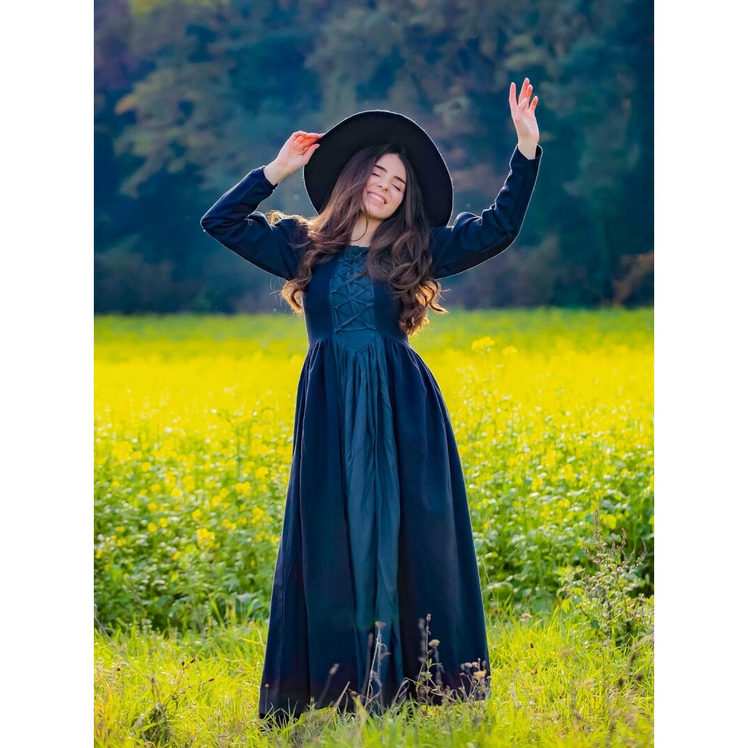 Image produit Robe médiévale Medusa noir-bleu