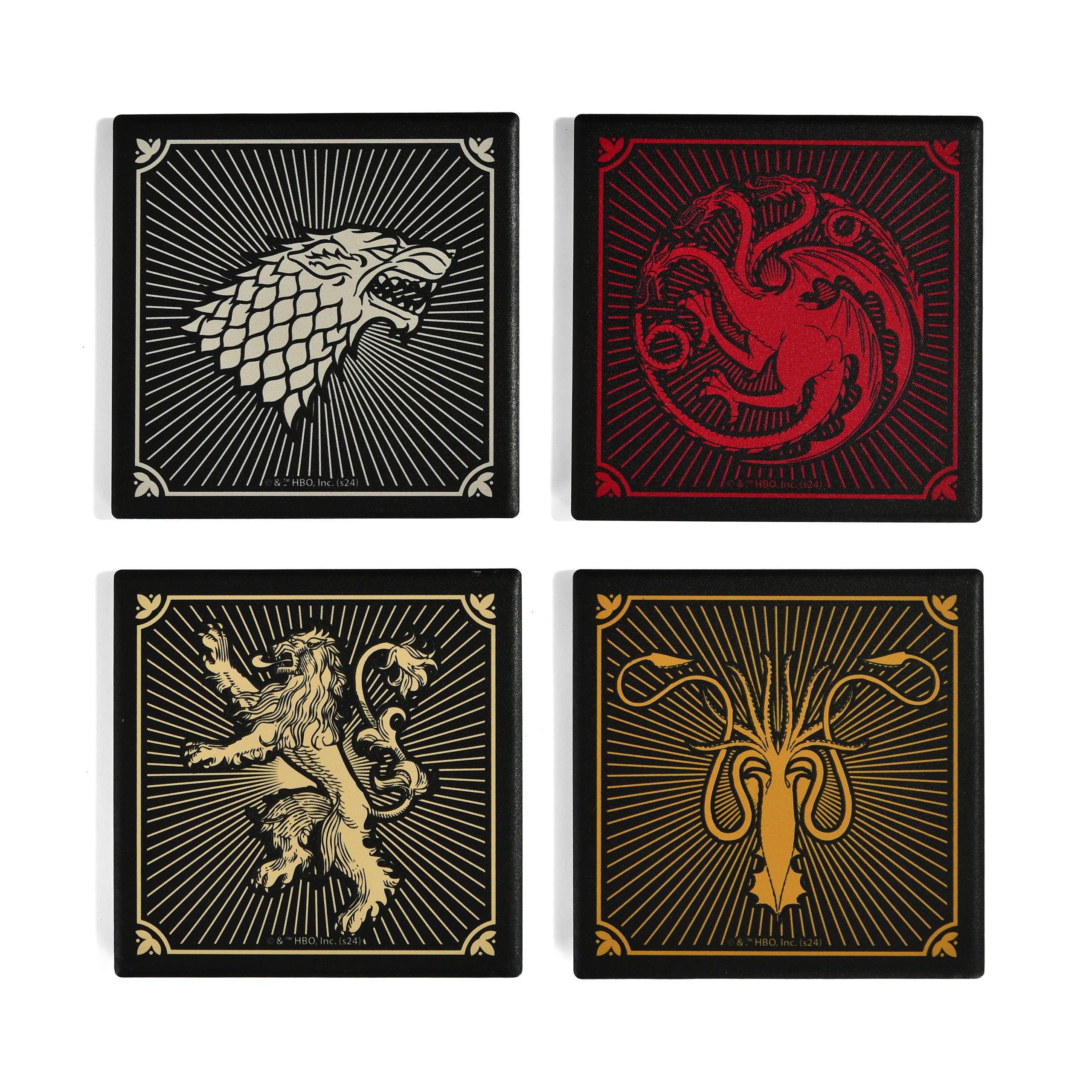 Image produit Game of Thrones – Set de 4 sous-verres blasons