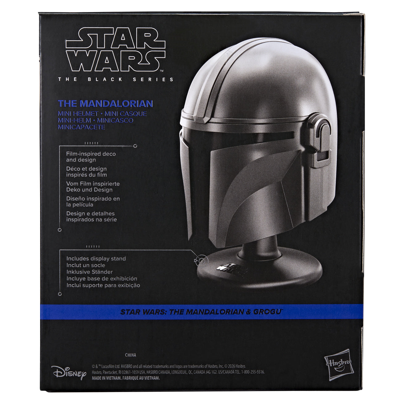 Image produit Star Wars - Réplique de mini casque Mandalorian sur socle