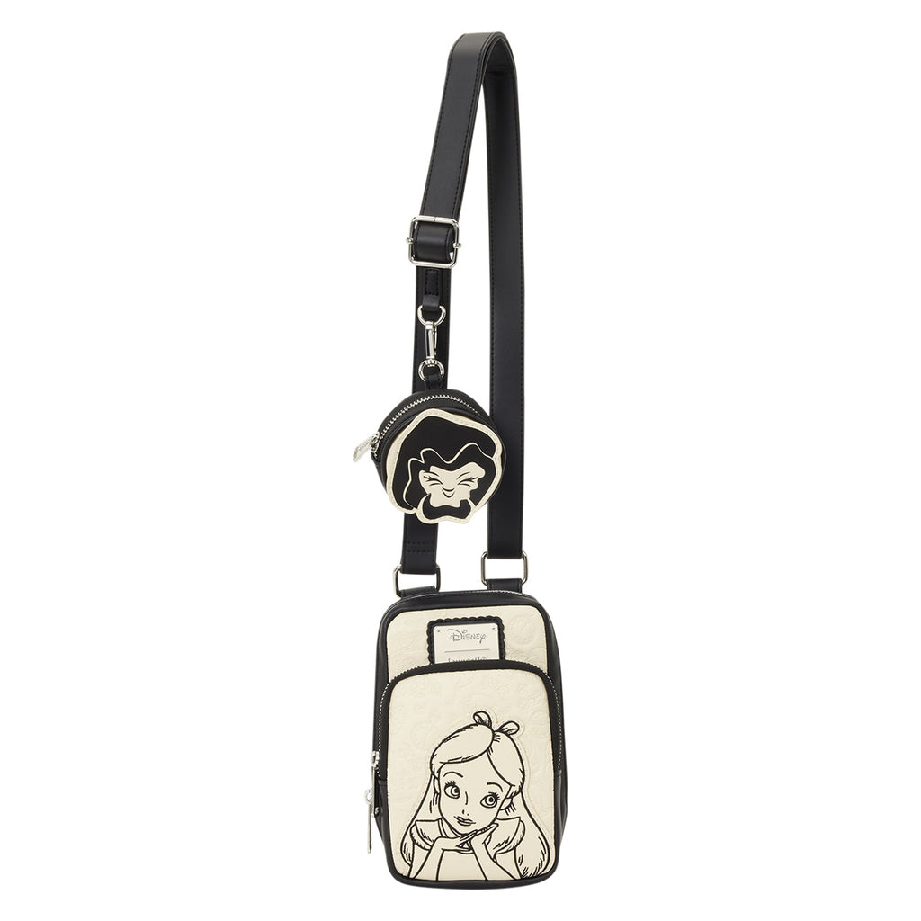 Image produit Alice au Pays des Merveilles - Sac bandoulière floral avec portefeuille