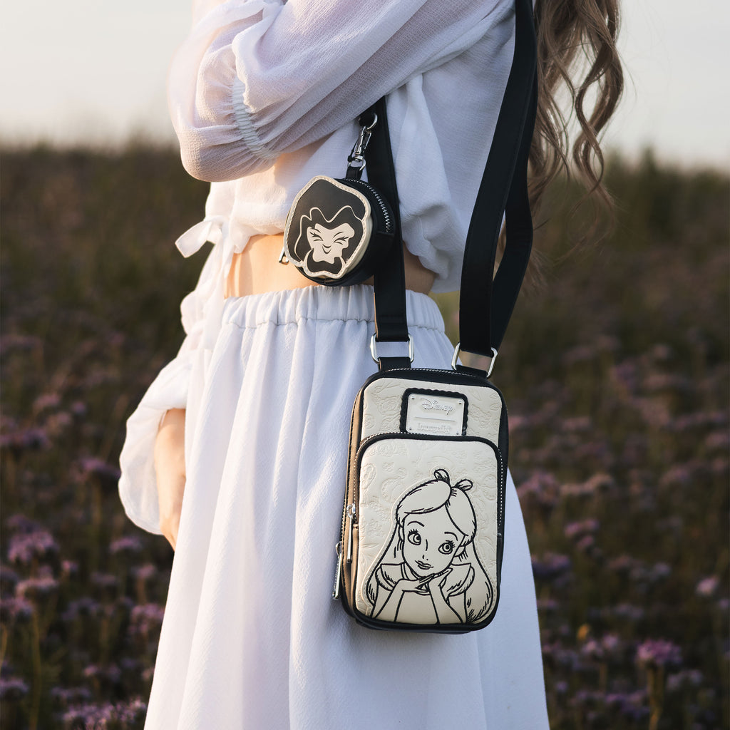 Image produit Alice au Pays des Merveilles - Sac bandoulière floral avec portefeuille