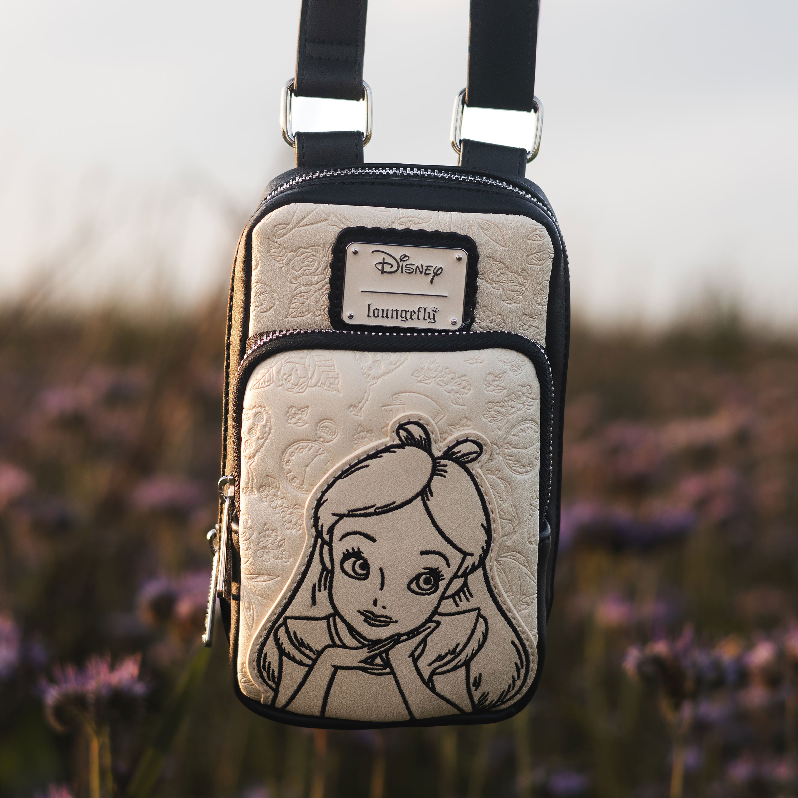 Image produit Alice au Pays des Merveilles - Sac bandoulière floral avec portefeuille