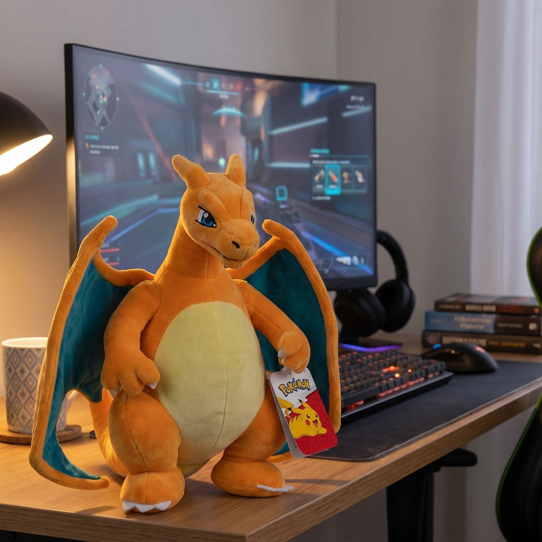 Image produit Pokémon - Figurine en peluche Dracaufeu