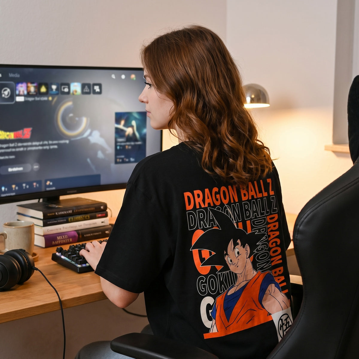 Image produit Dragon Ball Z - T-shirt oversize Goku noir