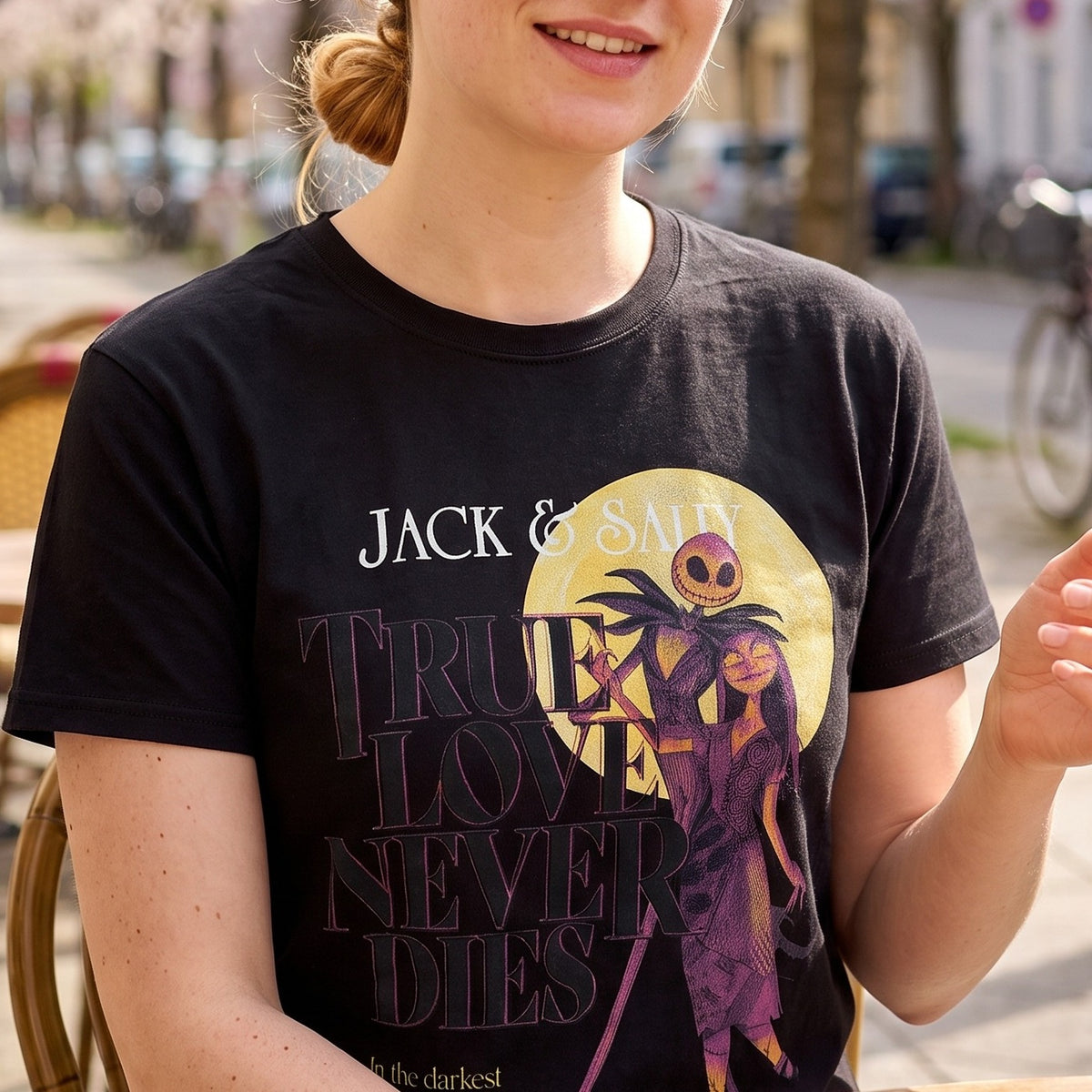 Image produit L'Étrange Noël de monsieur Jack - T-shirt True Love Never Dies noir