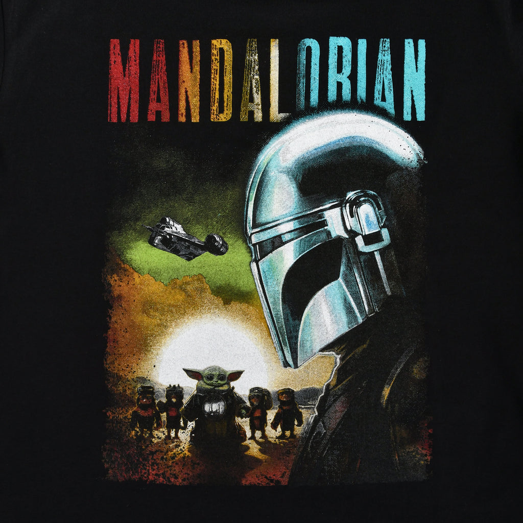Image produit T-shirt affiche Mando et Grogu noir - Star Wars The Mandalorian