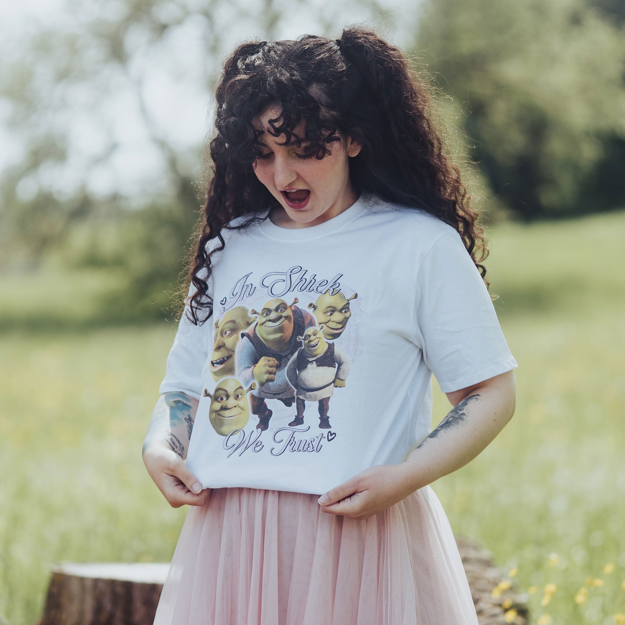 Image produit Shrek - In Shrek We Trust T-shirt blanc