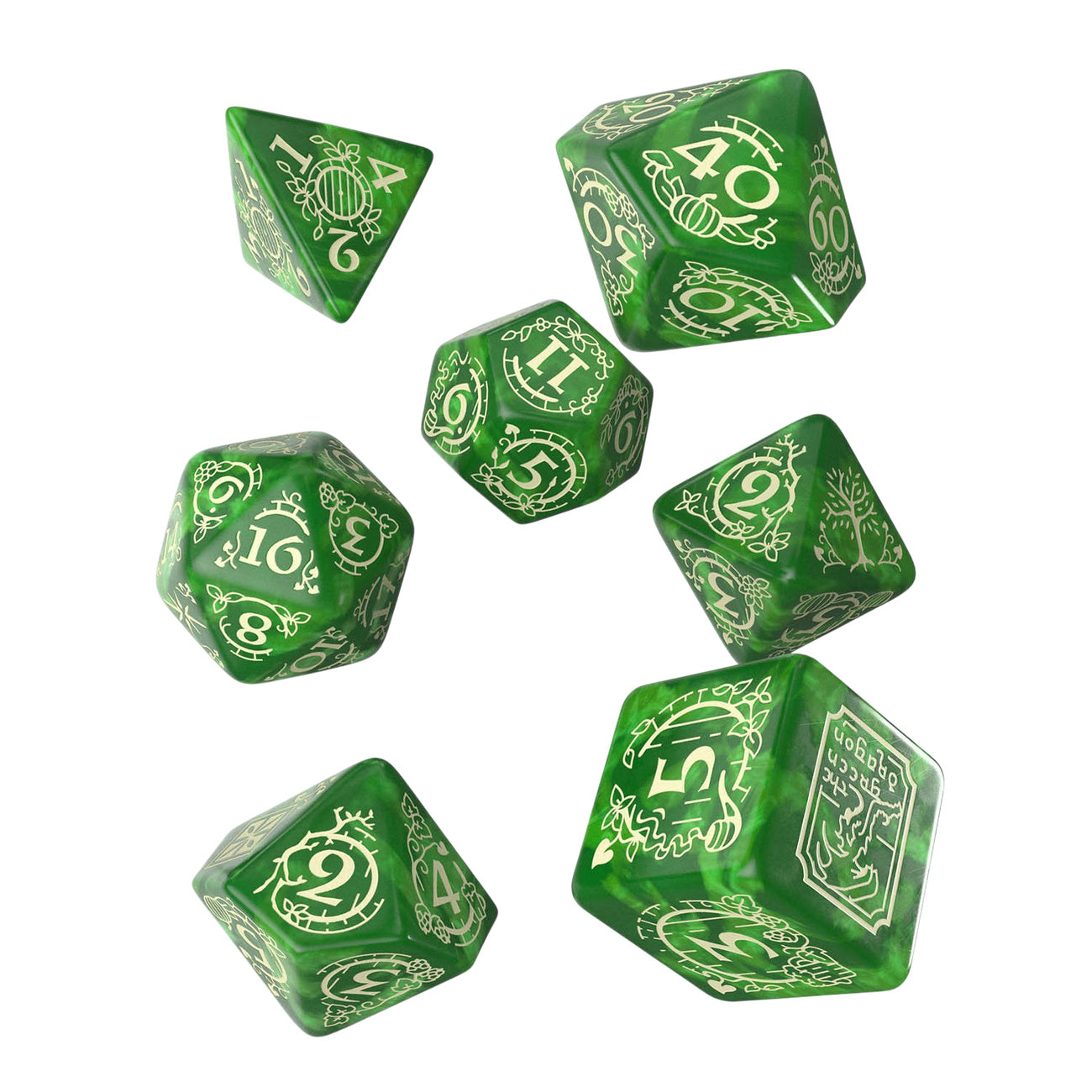 Image produit Le Seigneur des Anneaux - Set de dés JDR Comté 7 pcs