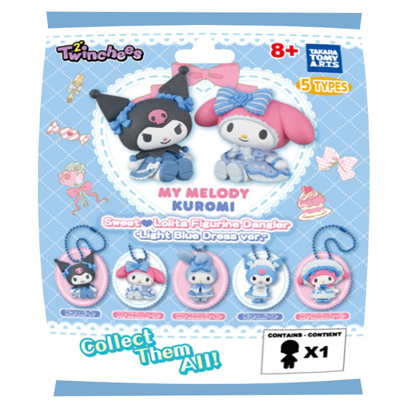 Image produit Sanrio - Porte-clés mystère Twinchees My Melody et Kuromi Sweet Lolita