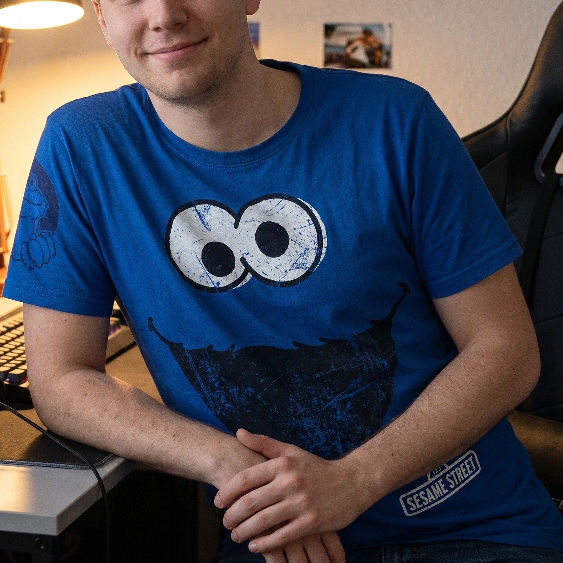 Image produit Sesame Street - T-shirt Cookie Monster bleu