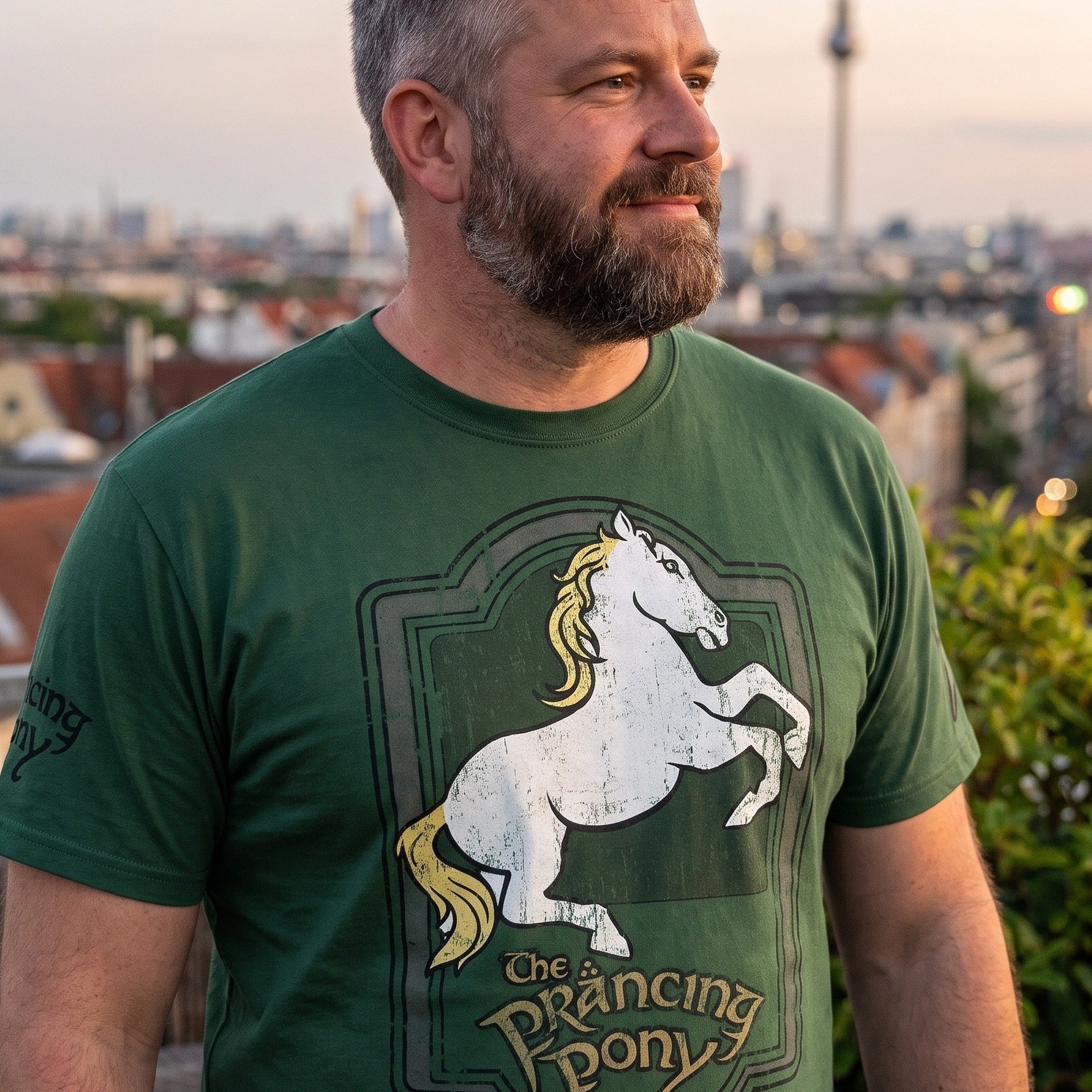 Image produit Le Seigneur des Anneaux - T-shirt vert logo Le Poney Fringant