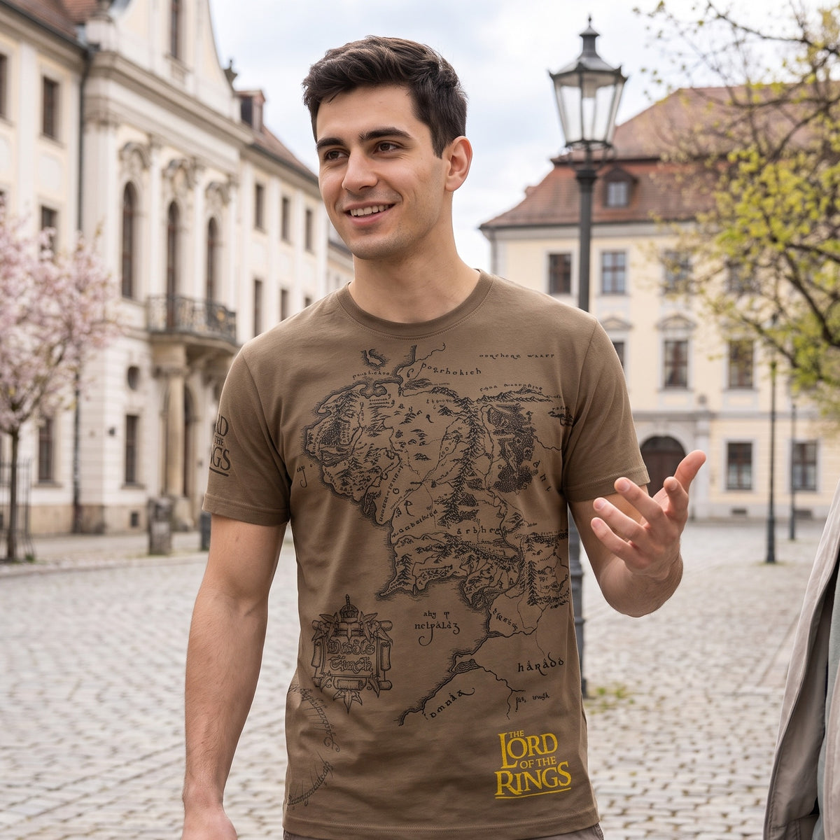 Image produit Le Seigneur des Anneaux - T-shirt carte de la Terre du Milieu marron