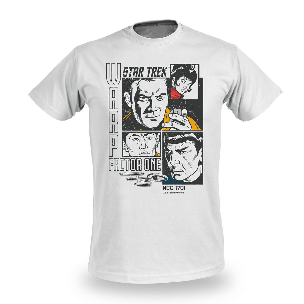 Image produit Star Trek - T-shirt rétro Warp 1 blanc