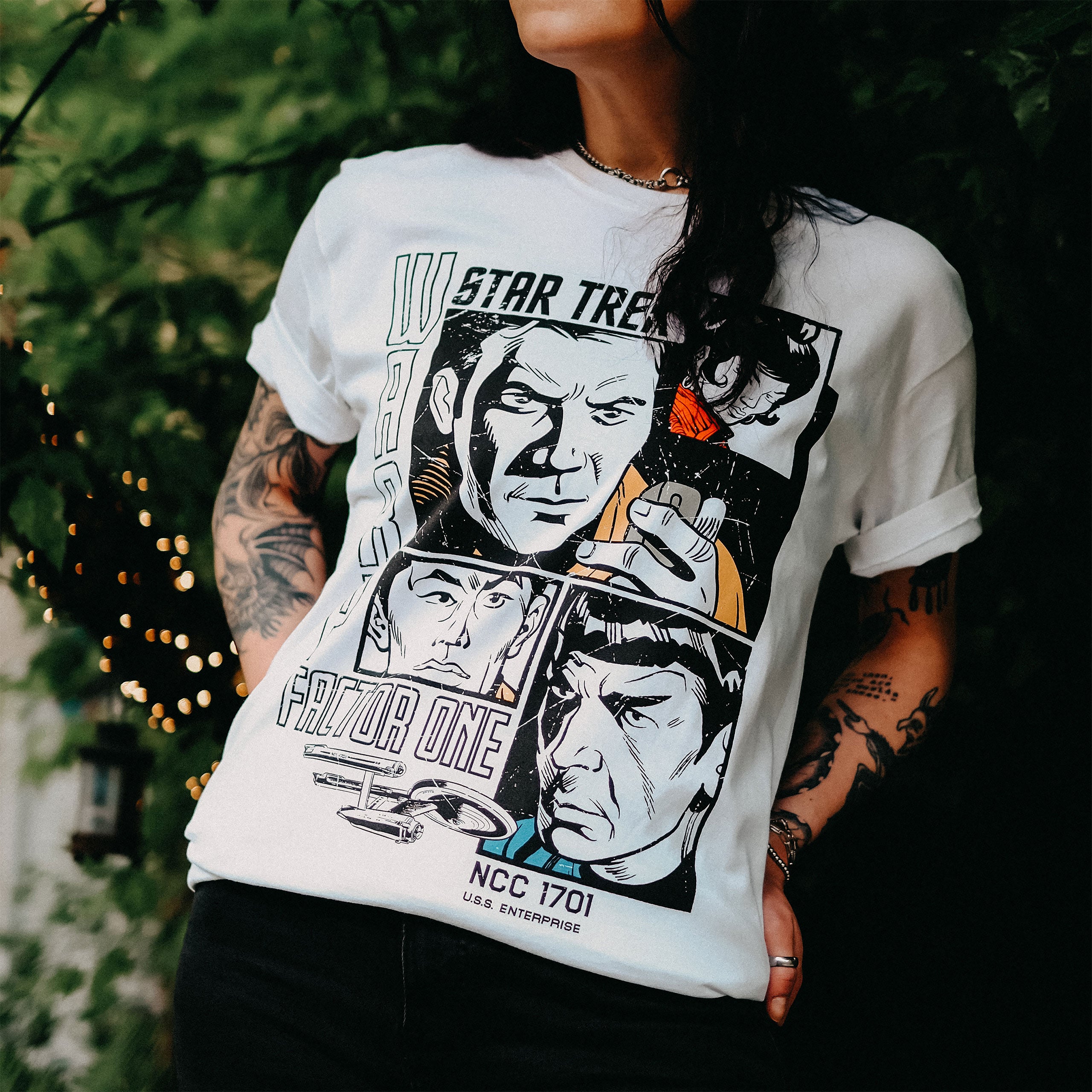 Image produit Star Trek - T-shirt rétro Warp 1 blanc