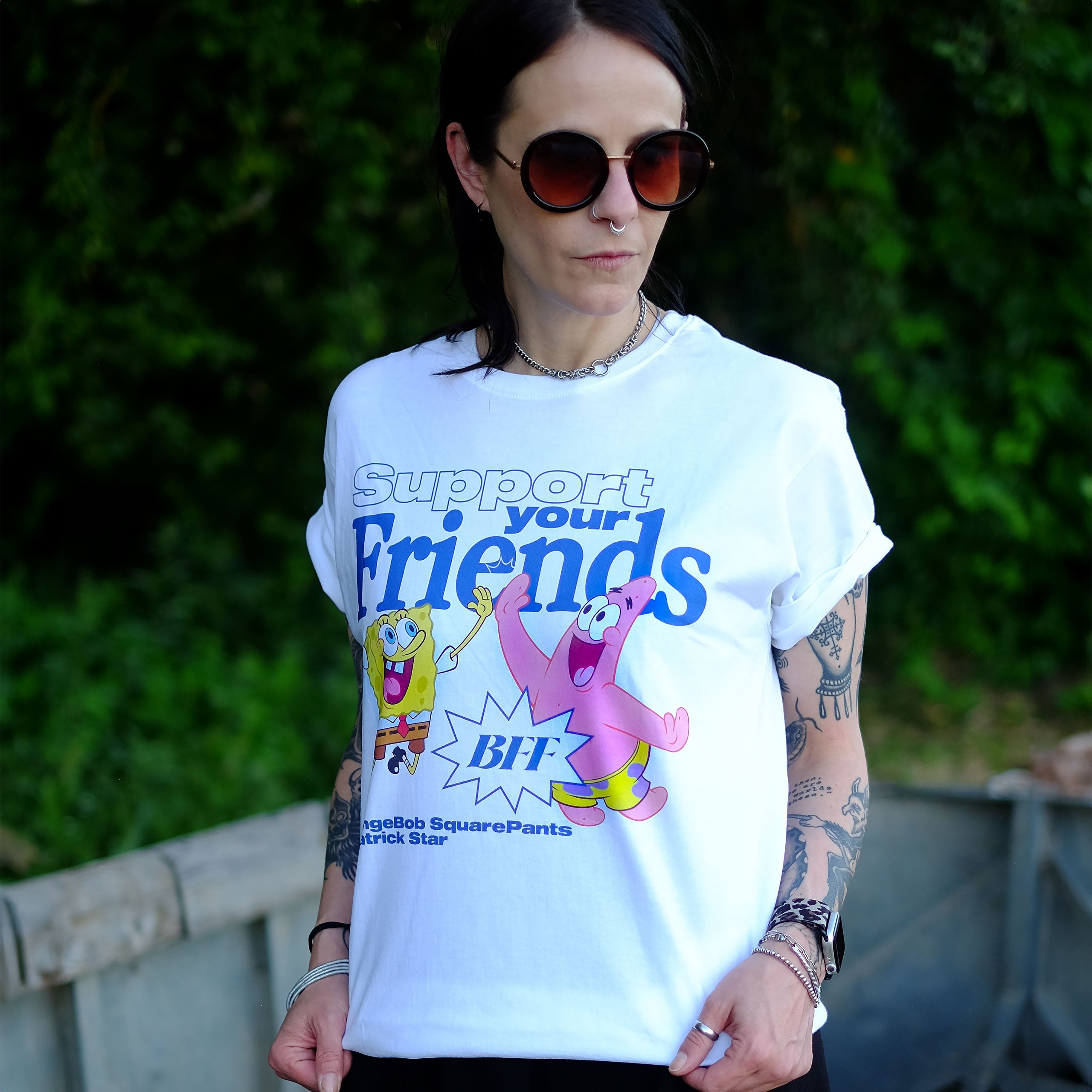 Image produit T-shirt SpongeBob et Patrick Support Your Friends
