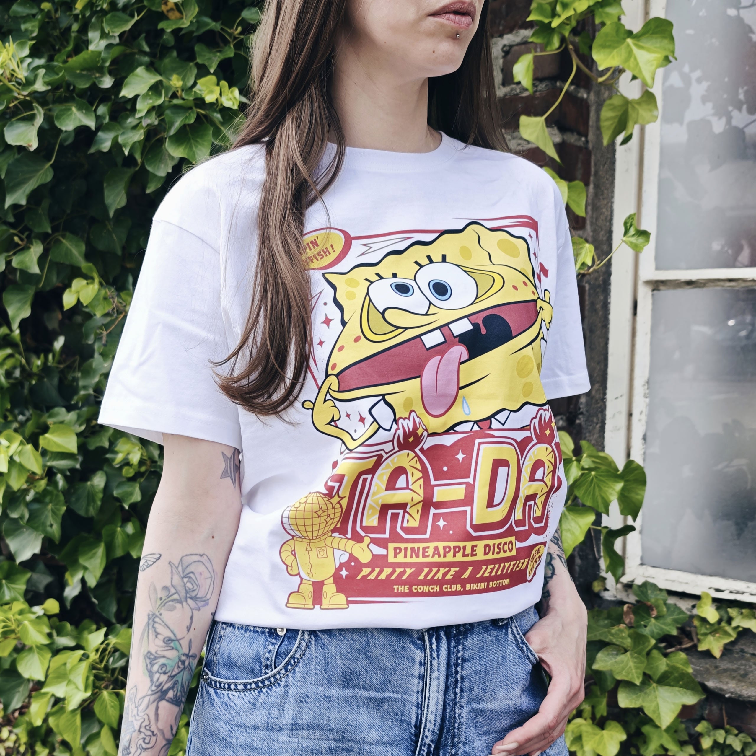 Image produit Bob l’Éponge - Party Like a Jellyfish T-shirt blanc