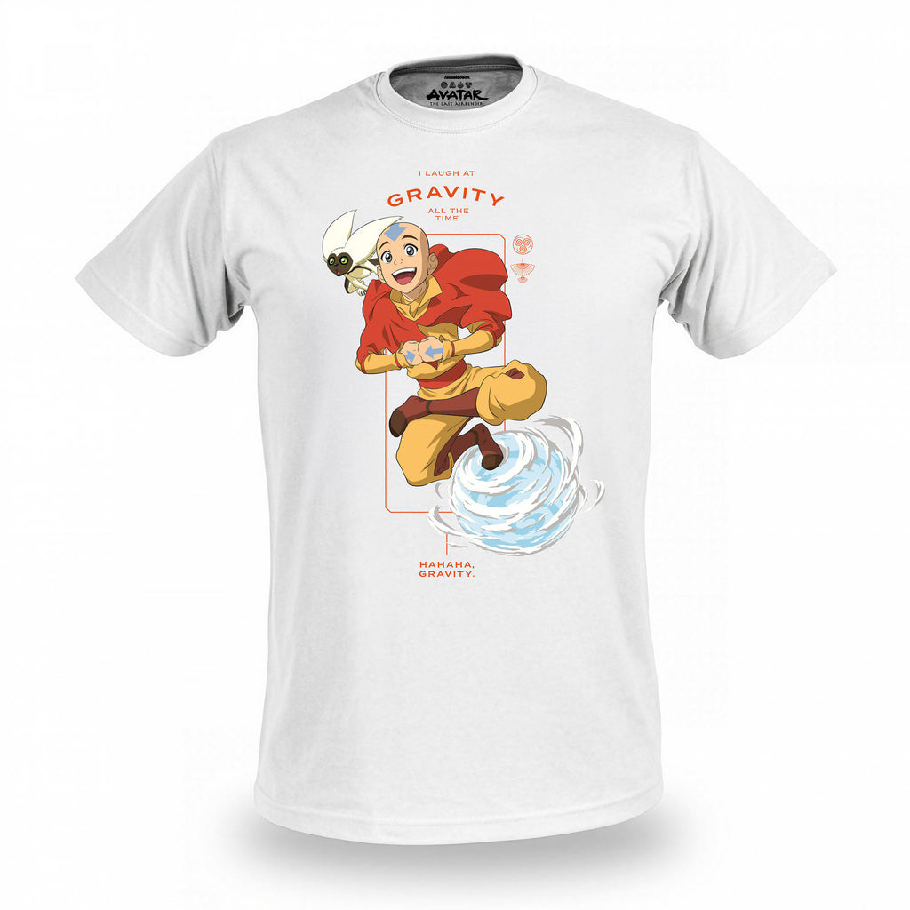 Image produit Avatar – T-shirt Aang Laugh at Gravity blanc
