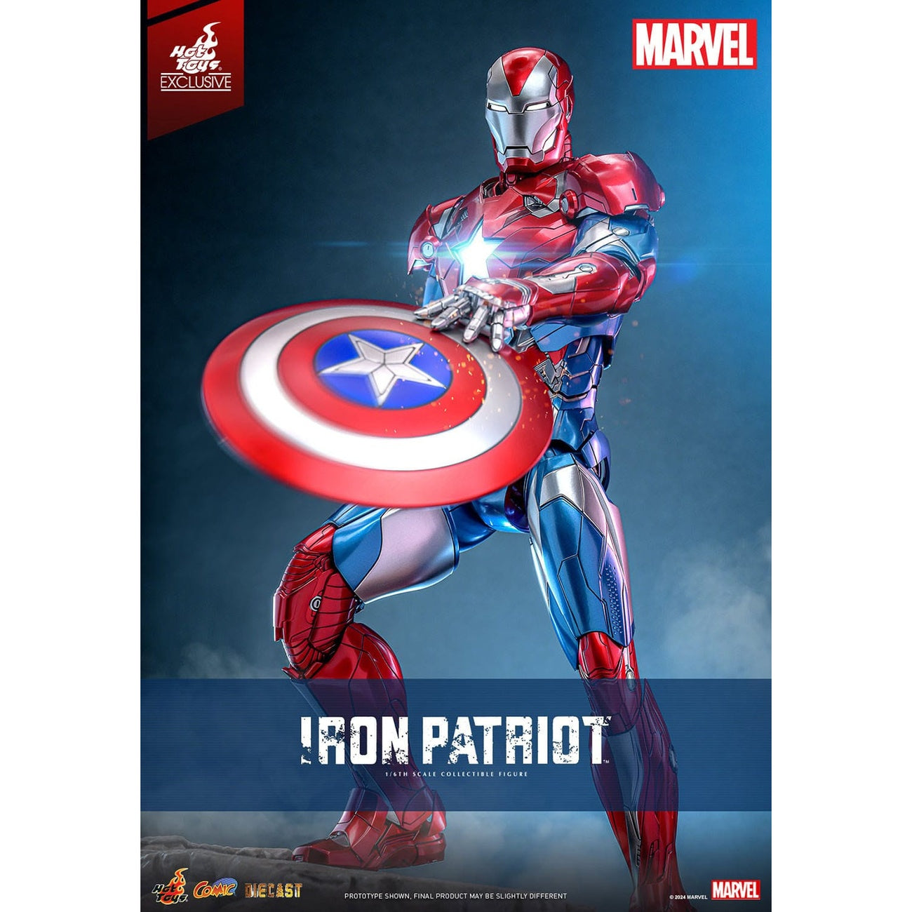 Image produit Marvel - Iron Patriot Comic Diecast Masterpiece figurine articulée exclusive 1:6