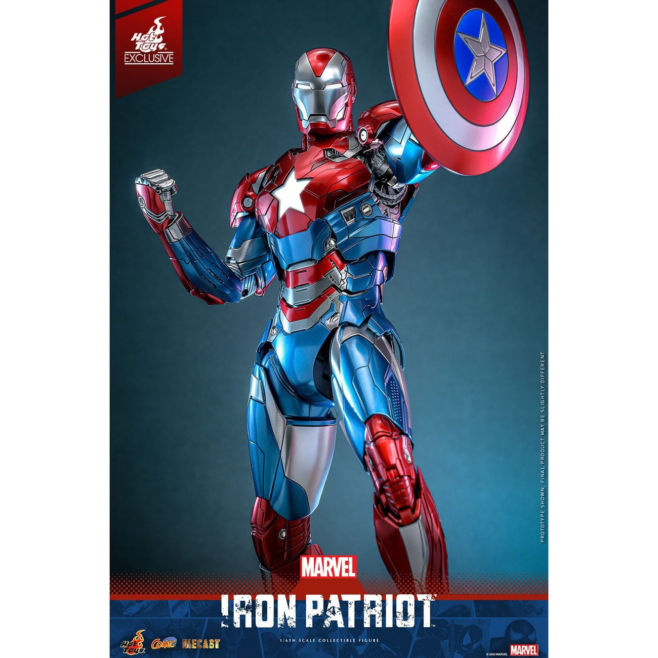 Image produit Marvel - Iron Patriot Comic Diecast Masterpiece figurine articulée exclusive 1:6