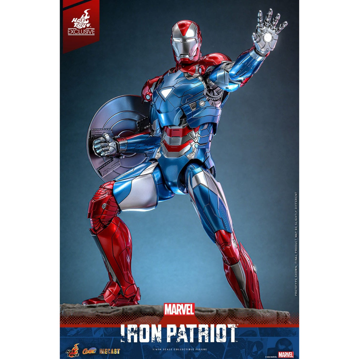 Image produit Marvel - Iron Patriot Comic Diecast Masterpiece figurine articulée exclusive 1:6