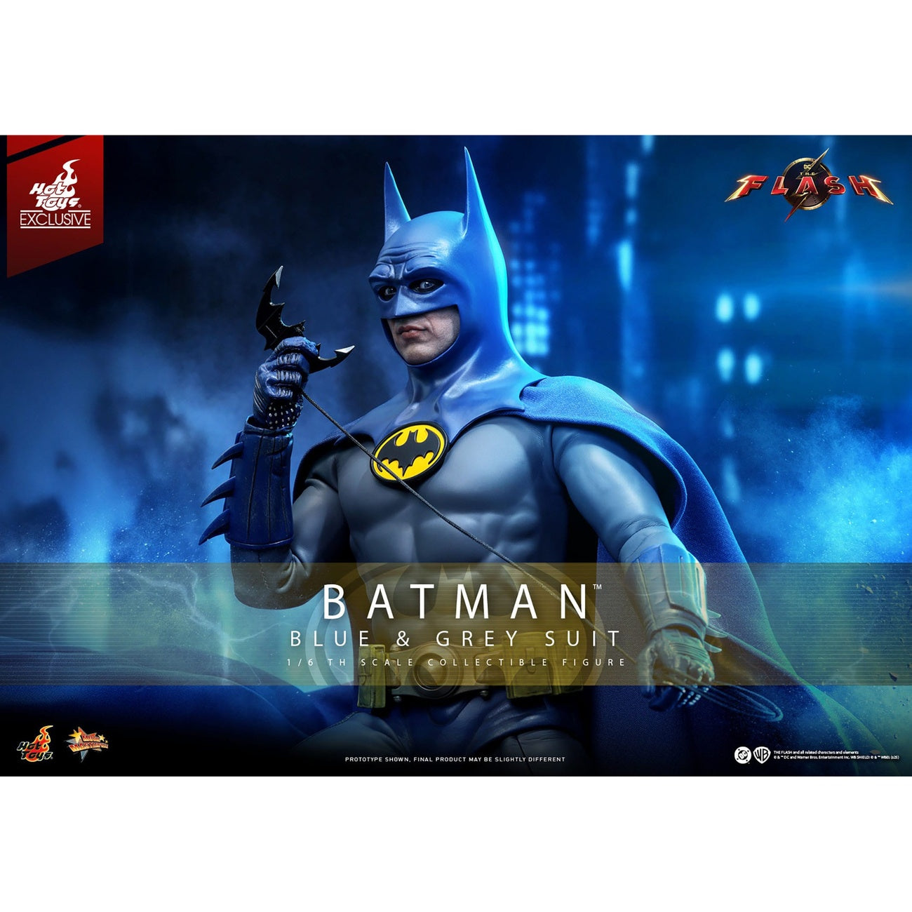 Image produit The Flash - Figurine d’Action Batman Masterpiece 1:6 Costume Bleu & Gris Édition Limitée