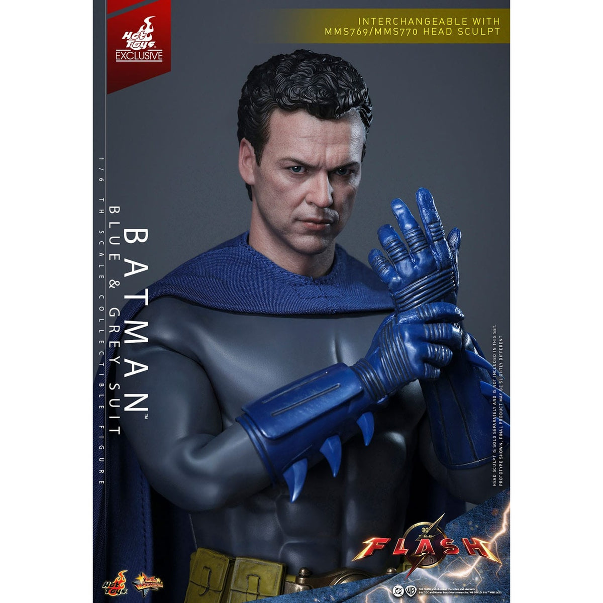 Image produit The Flash - Figurine d’Action Batman Masterpiece 1:6 Costume Bleu & Gris Édition Limitée