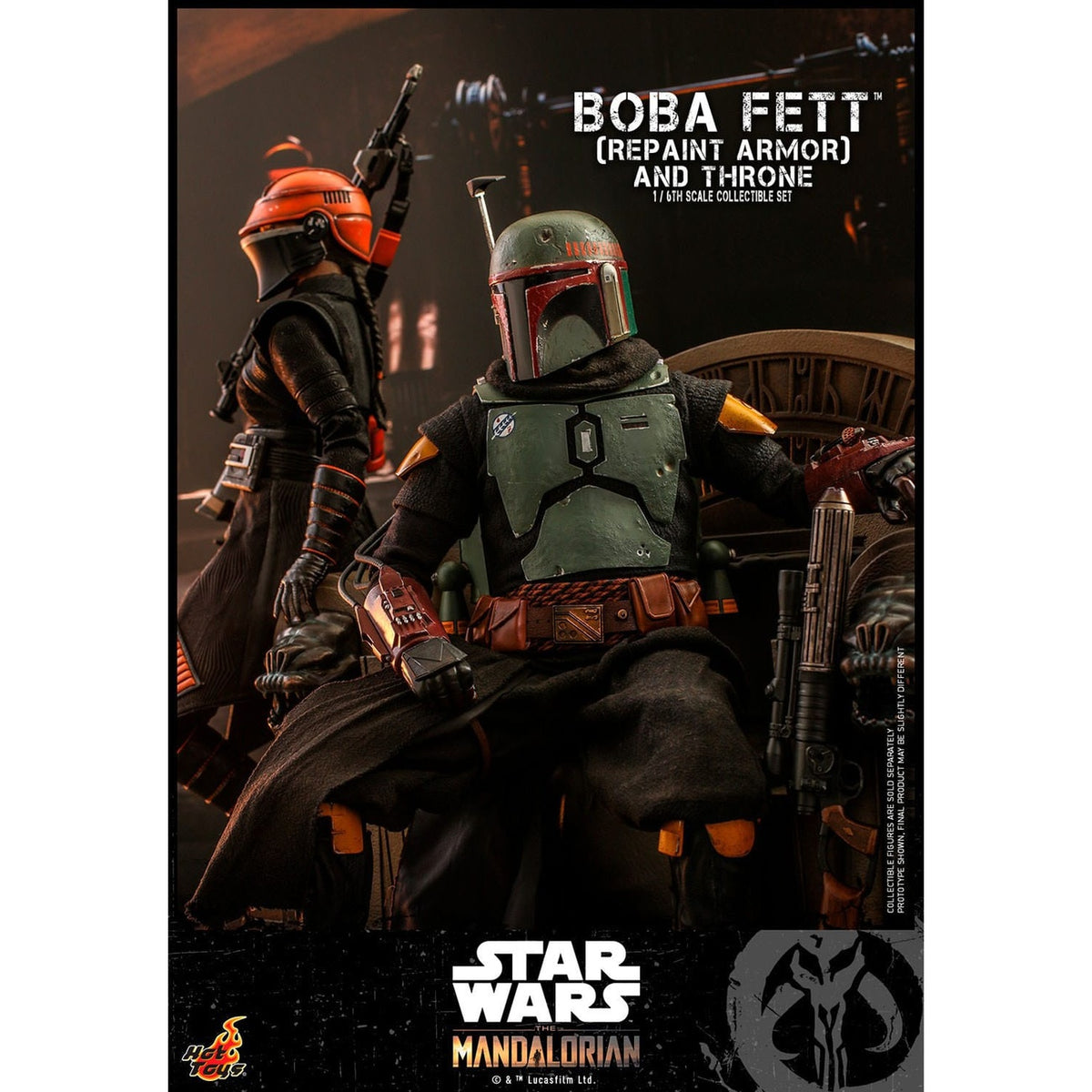 Image produit Star Wars : The Mandalorian - Figurine articulée Boba Fett 1:6 Armure Repaint et Trône Édition Spéciale
