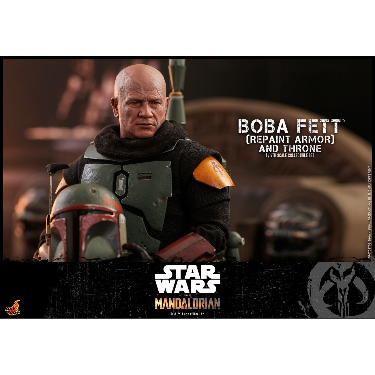 Image produit Star Wars : The Mandalorian - Figurine articulée Boba Fett 1:6 Armure Repaint et Trône Édition Spéciale