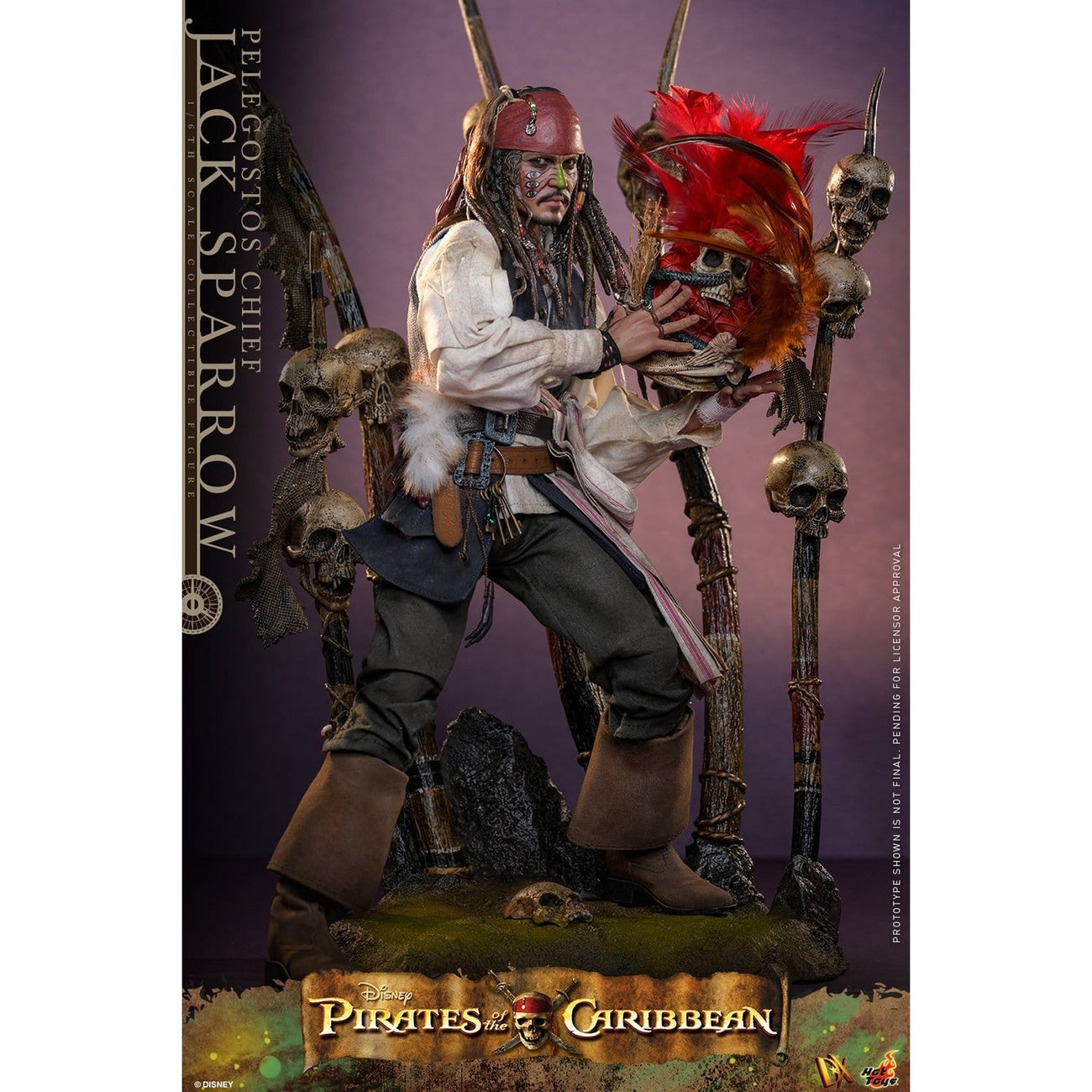 Image produit Pirates des Caraïbes - Jack Sparrow chef des Pelegostos figurine articulée 1:6