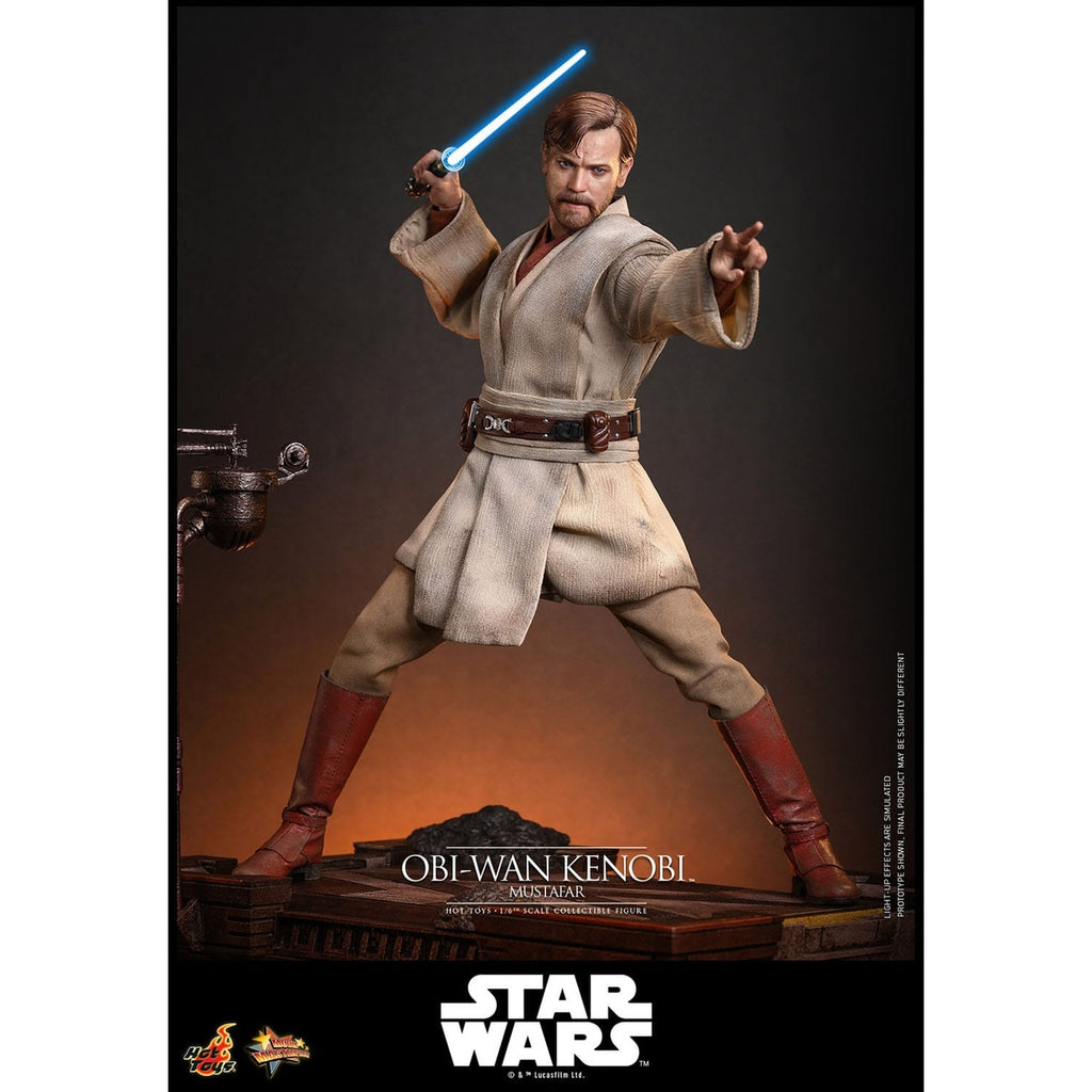 Image produit Star Wars Épisode III : La Revanche des Sith – Obi-Wan Kenobi (Mustafar) figurine d’action Masterpiece 1:6