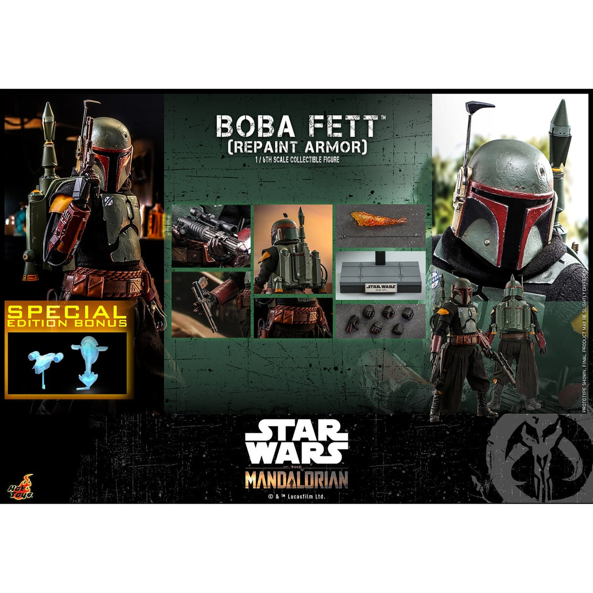 Product image Star Wars: The Mandalorian – Boba Fett Action Figure 1:6 Repaint Armor Special Edition