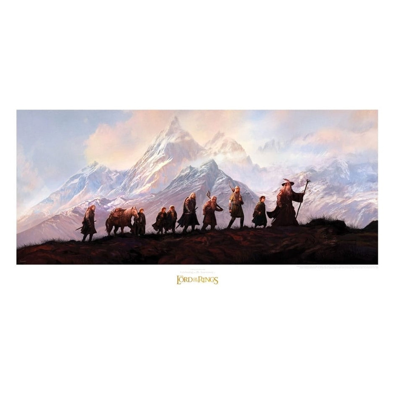 Image produit Le Seigneur des Anneaux - Tirage d’art La Communauté de l’Anneau 20e anniversaire