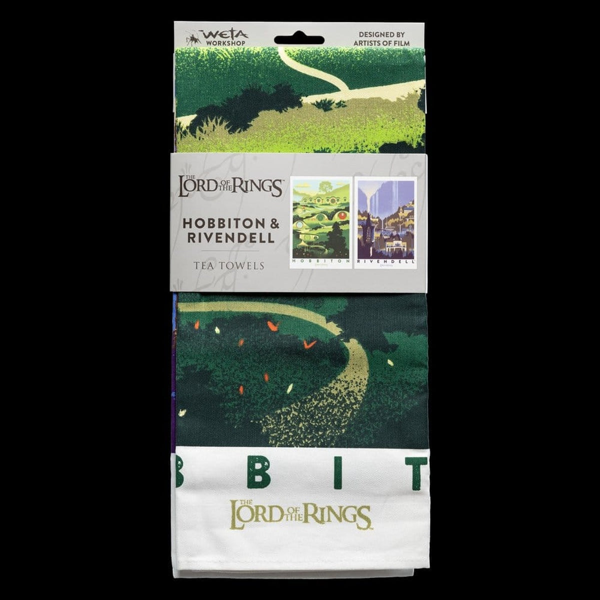 Image produit Le Seigneur des Anneaux - Ensemble de 2 torchons Fondcombe & Hobbiton