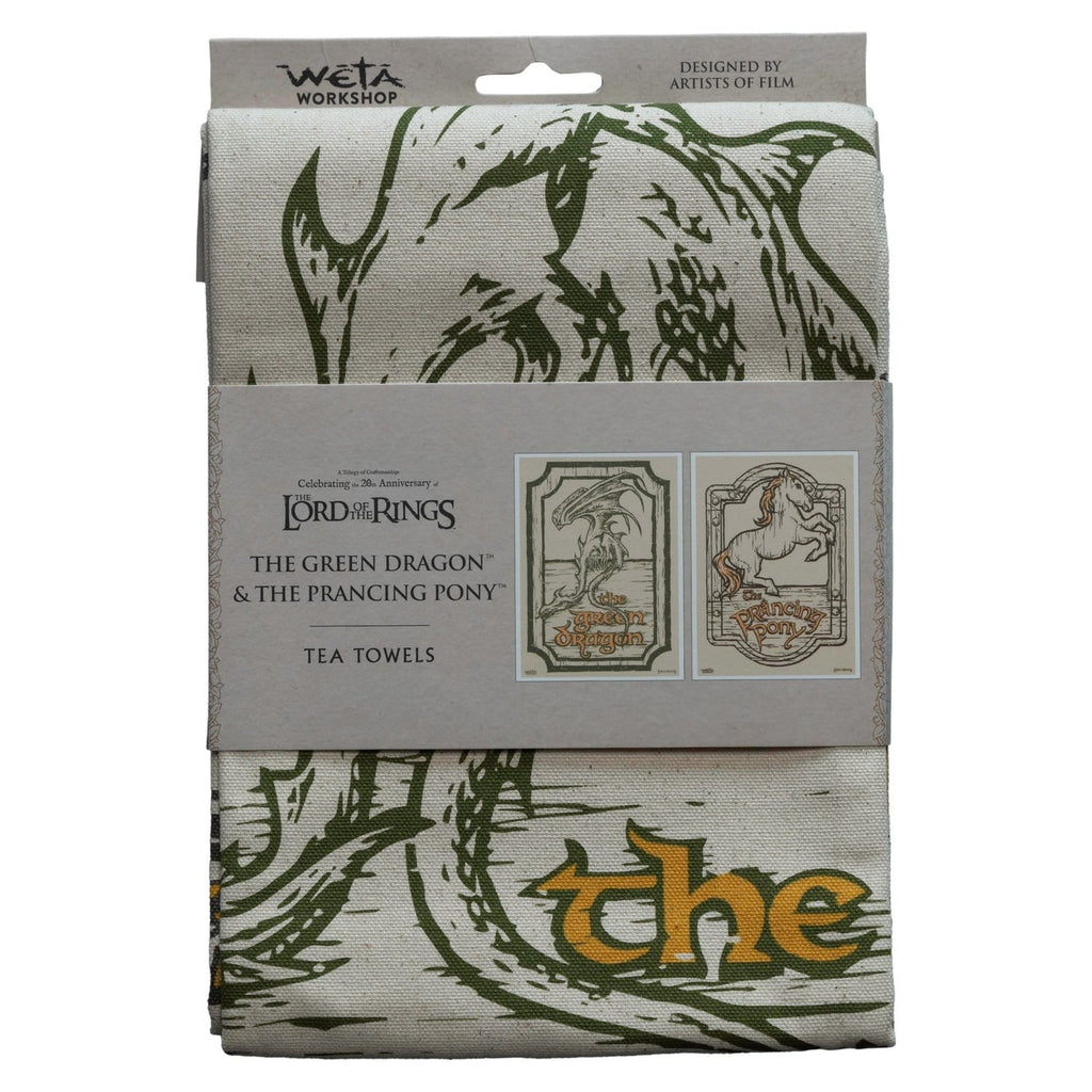 Image produit Le Seigneur des Anneaux - Torchons Auberge du Dragon Vert & Poney Fringant (set de 2)