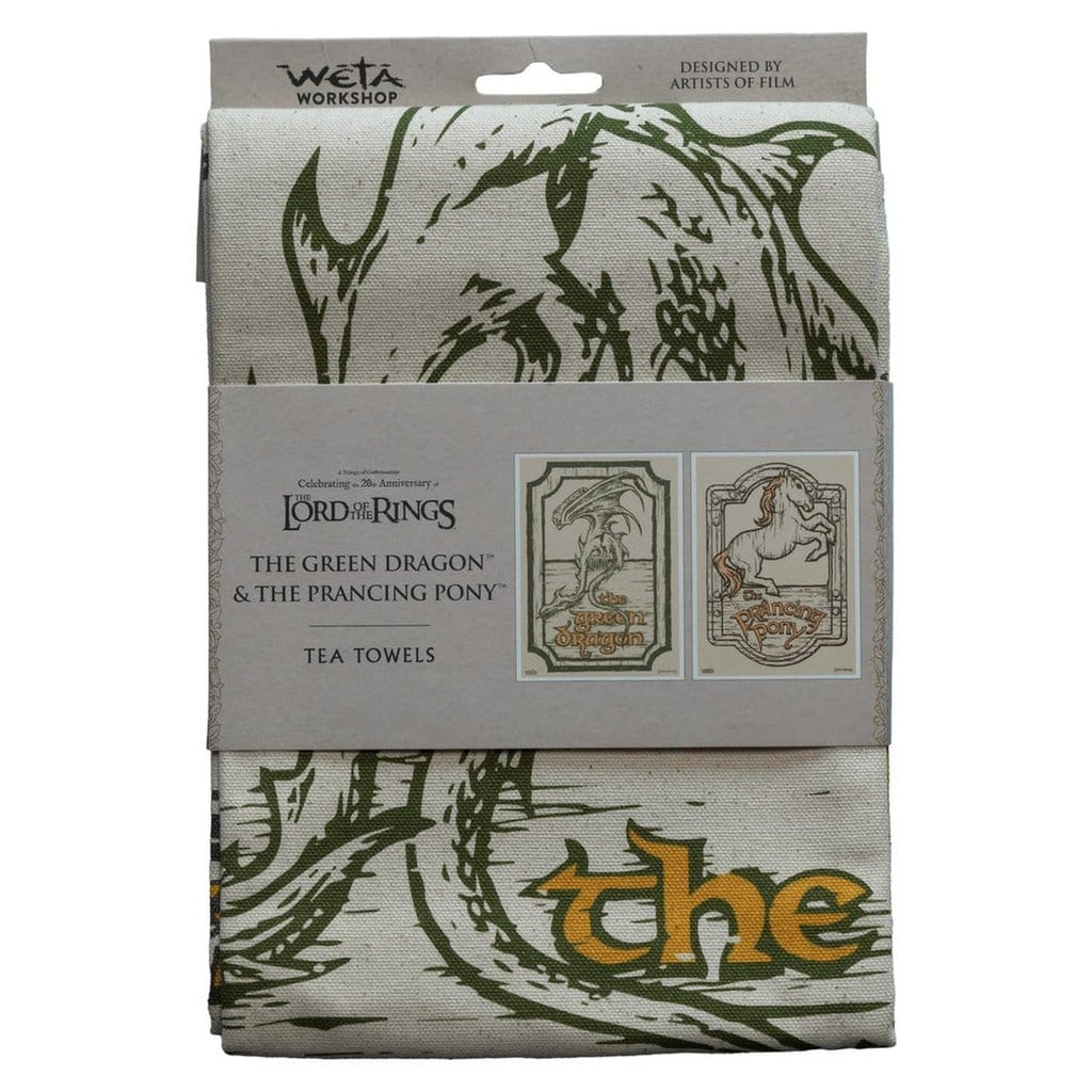 Image produit Le Seigneur des Anneaux - Torchons Auberge du Dragon Vert & Poney Fringant (set de 2)