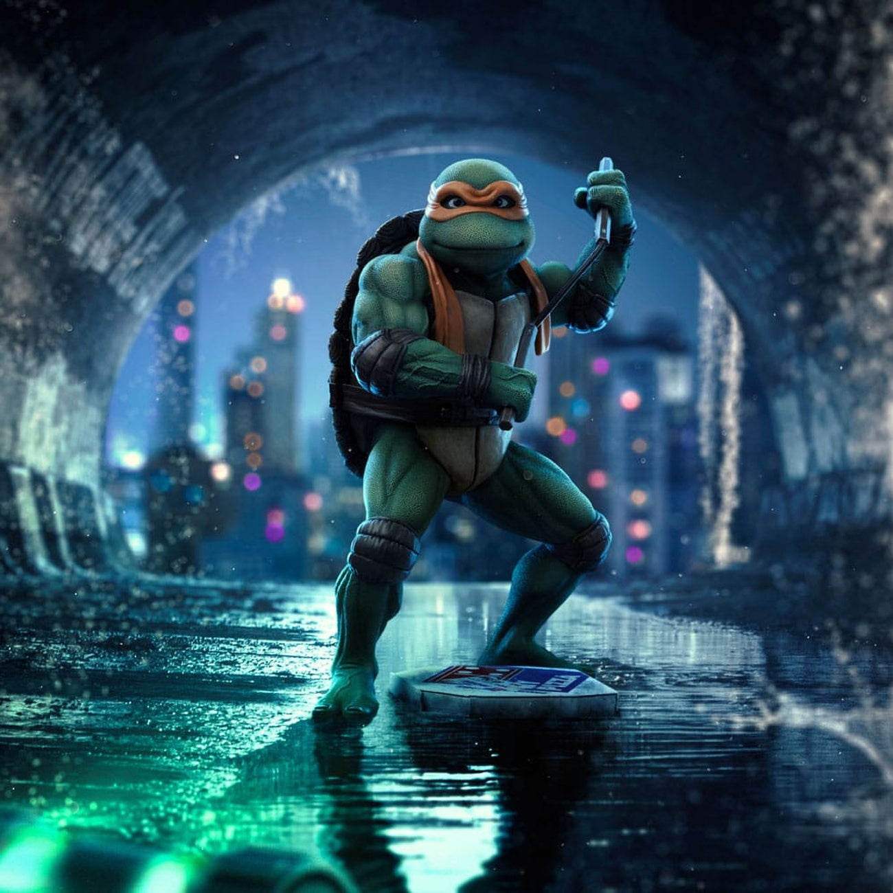 Image produit Teenage Mutant Ninja Turtles Statue Art Scale 1/10 Michelangelo 19 cm