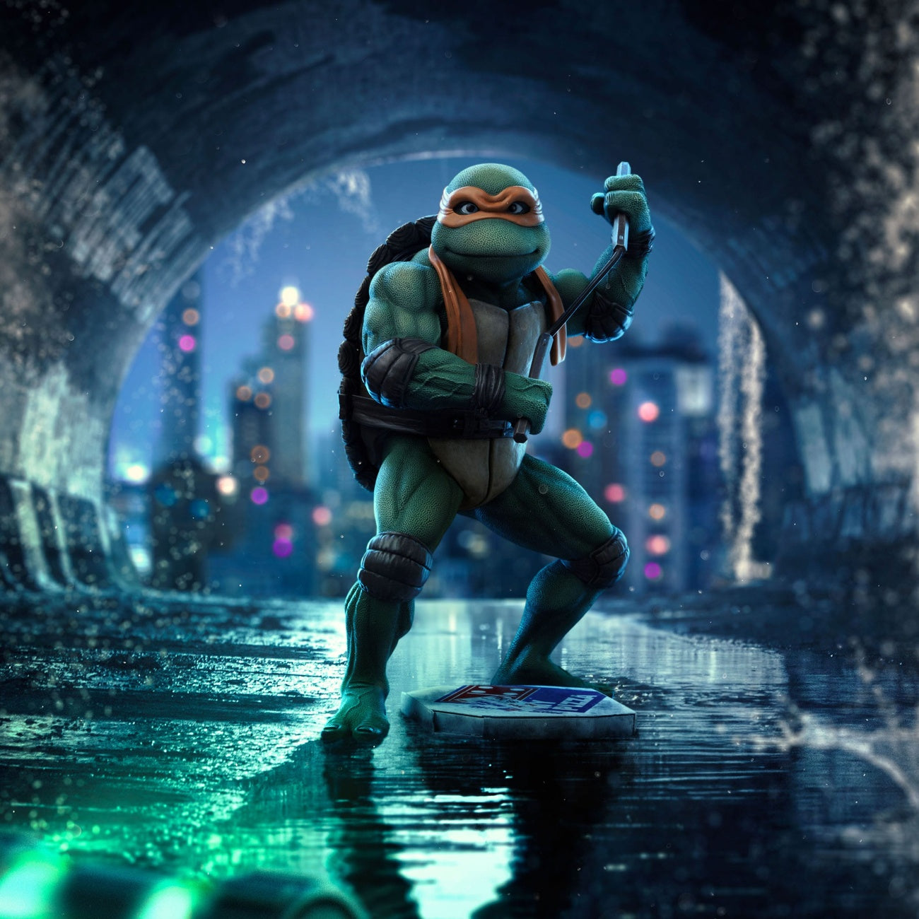 Image produit Teenage Mutant Ninja Turtles Statue Art Scale 1/10 Michelangelo 19 cm