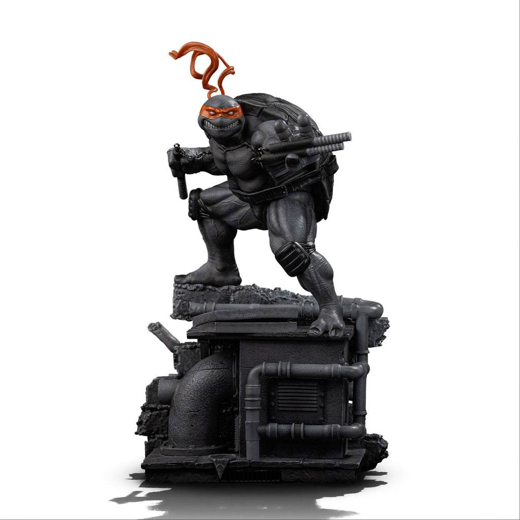 Image produit Teenage Mutant Ninja Turtles Statue Art Scale 1/10 Michelangelo Variante Noir et Blanc 26 cm heo exclusive