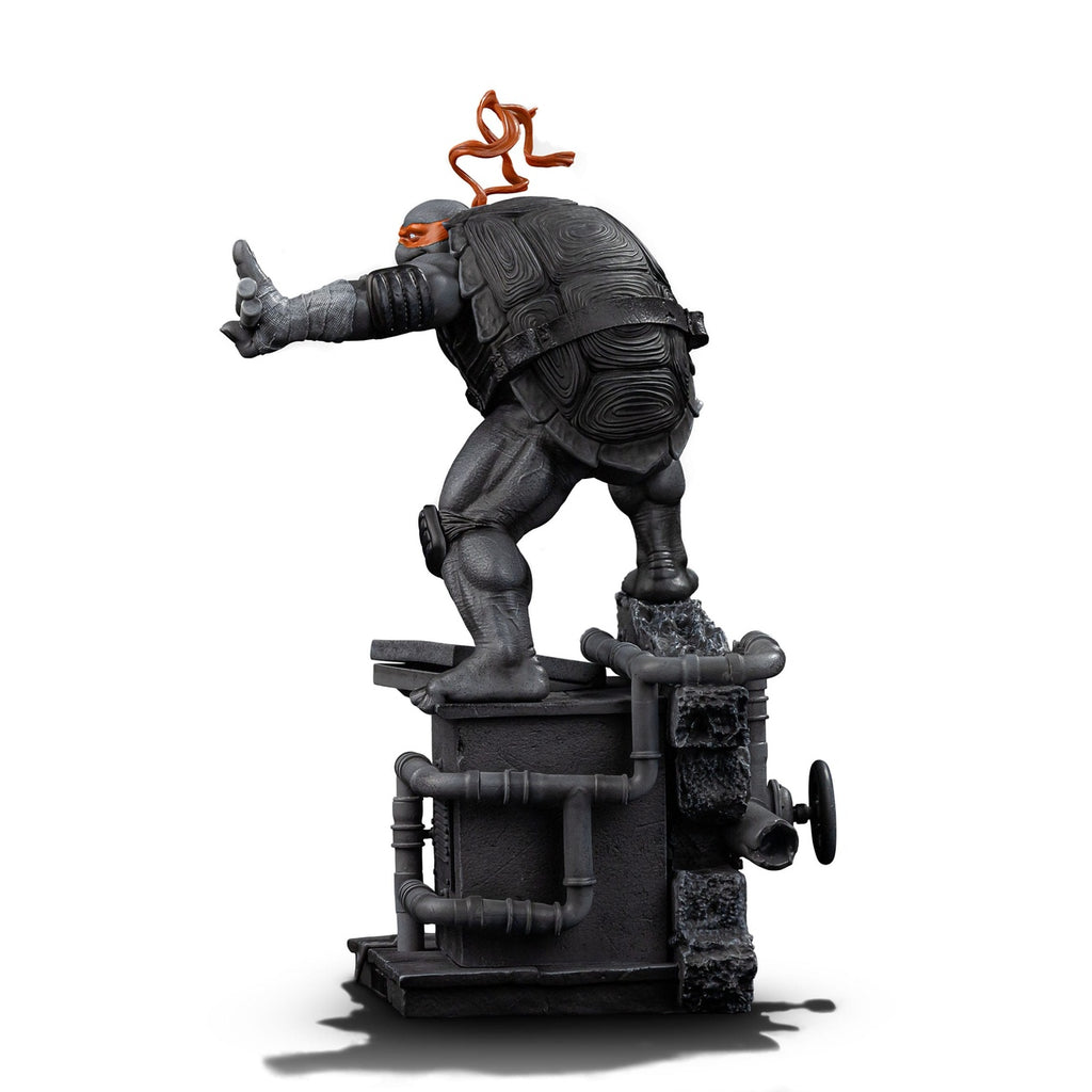 Image produit Teenage Mutant Ninja Turtles Statue Art Scale 1/10 Michelangelo Variante Noir et Blanc 26 cm heo exclusive