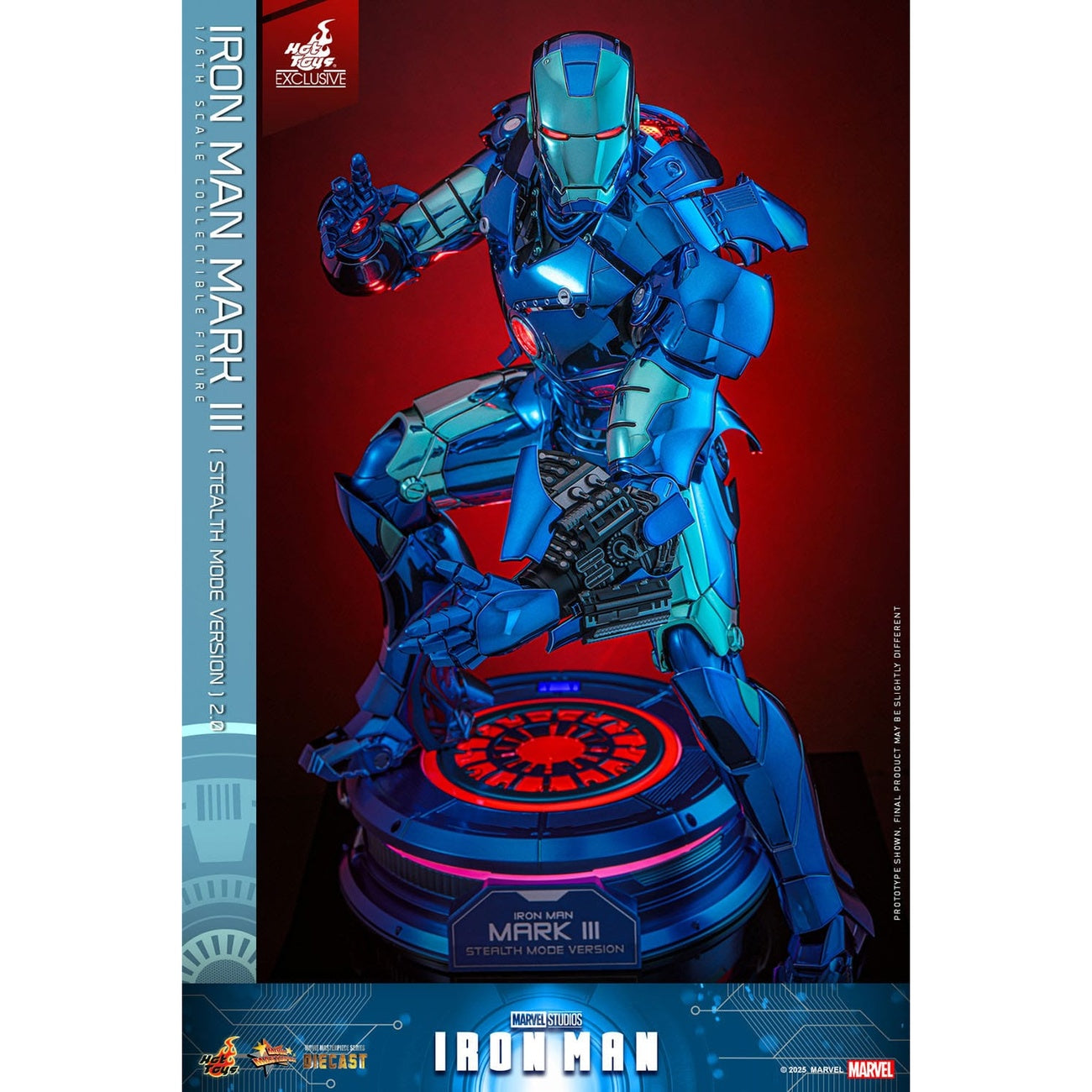 Image produit Iron Man Movie Masterpiece Diecast figurine articulée 1/6 Iron Man Mark III (Stealth Mode Ver.) 2.0 Hot Toys Exclusive 33 cm
